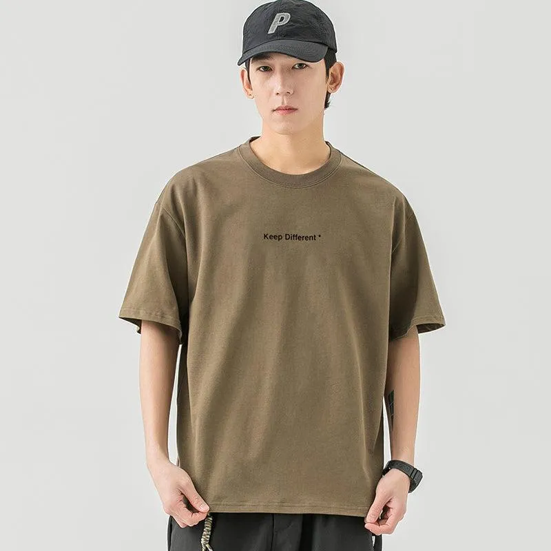 "Keep Different" Printed Cotton T-Shirt