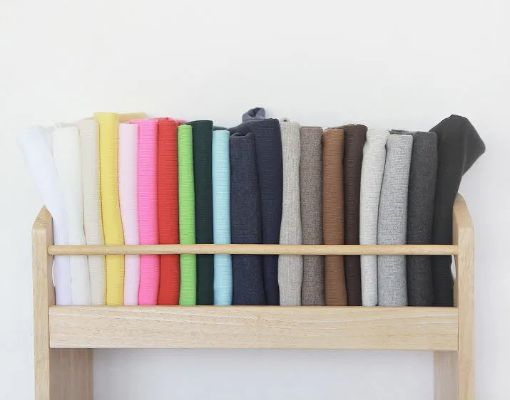 Ribbing Cotton Rib Knit Fabric - in 18 Colors - By the Yard /41263