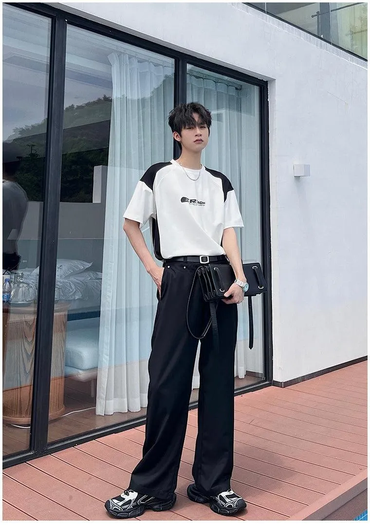 Round Neck Color Block T-shirt