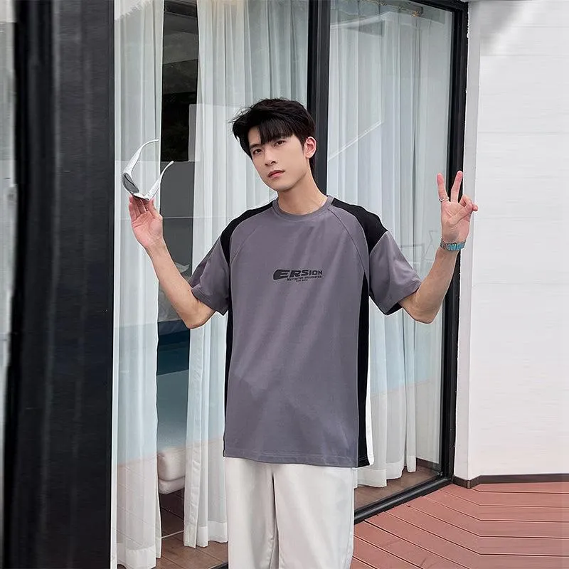 Round Neck Color Block T-shirt