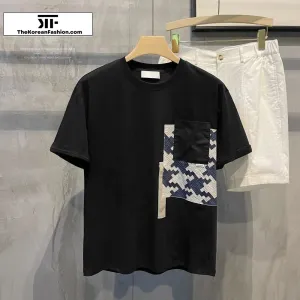 Round Neck Patch Pocket T-shirt