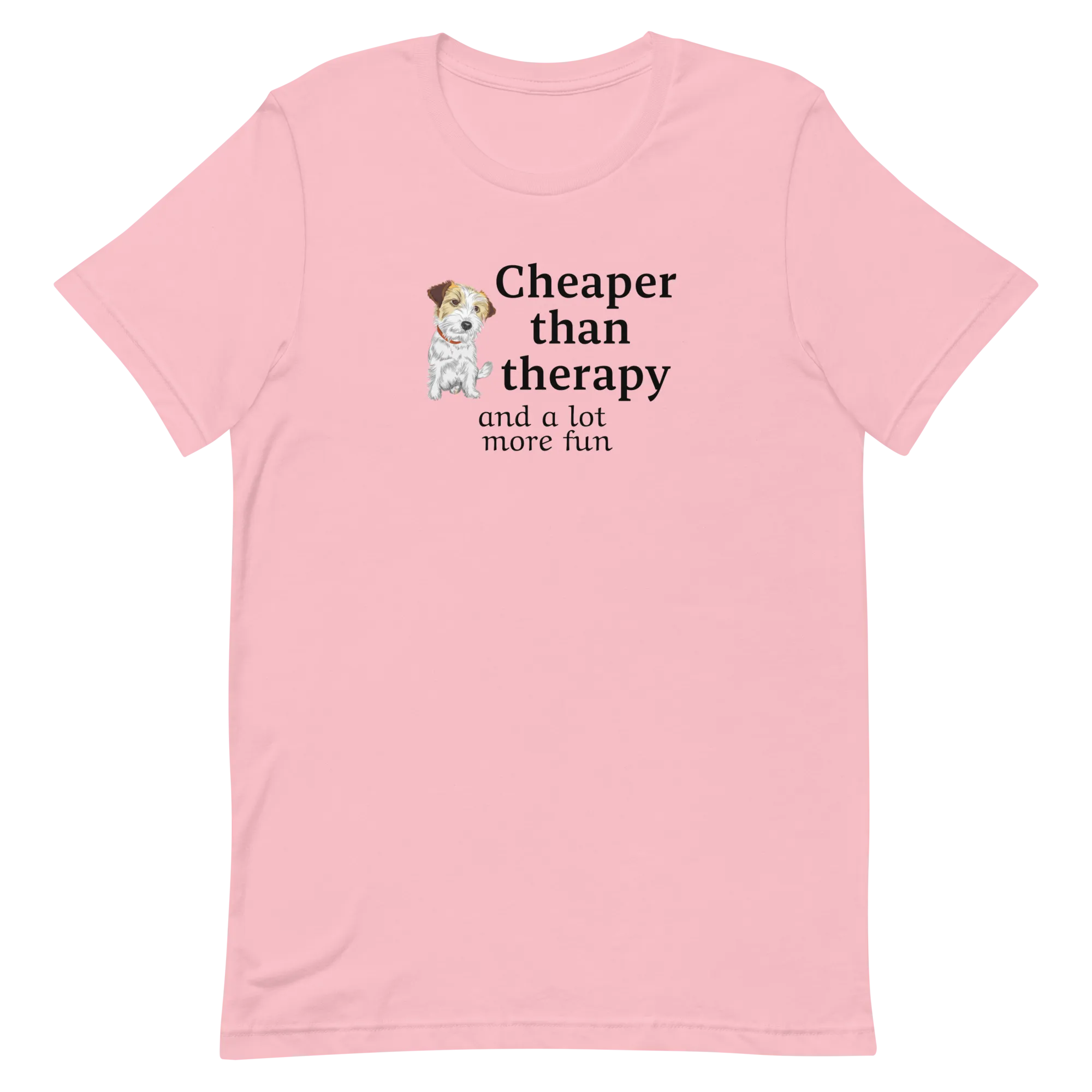 Russell Terrier Cheaper Than Therapy T-Shirts - Light