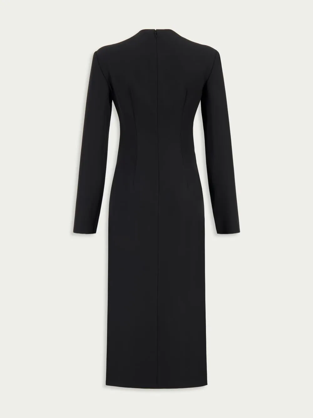 Safety-Pin Gathered Midi Dress