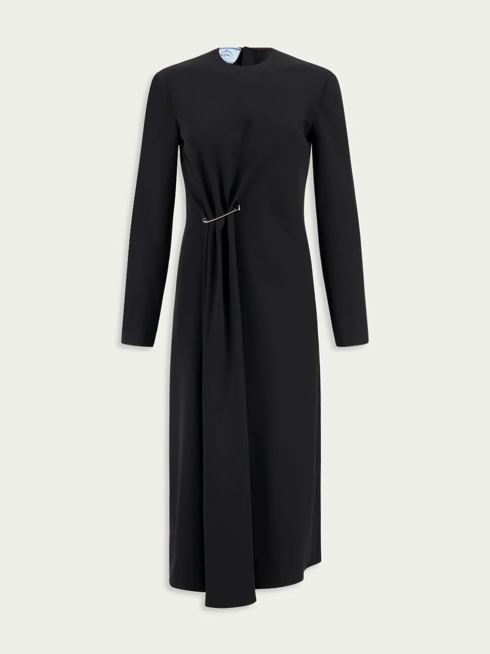 Safety-Pin Gathered Midi Dress