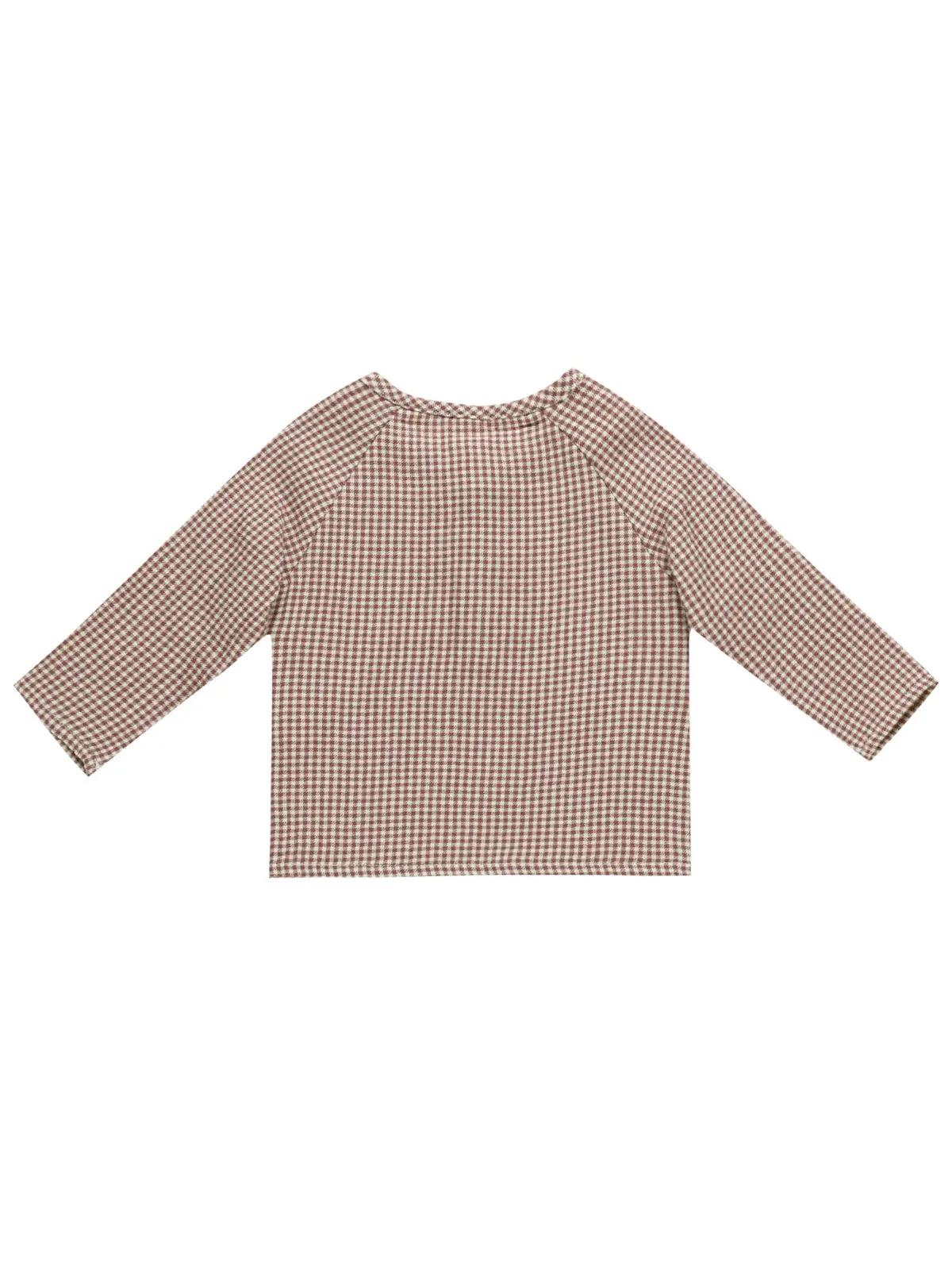 SALE - QUINCY MAE ORGANIC ZION SHIRT || PLUM GINGHAM