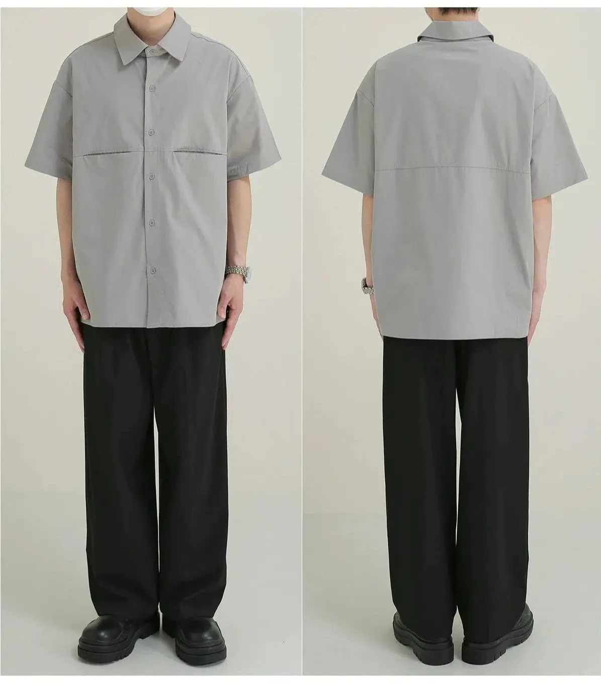 Short Sleeve Shirt with Hidden Pockets