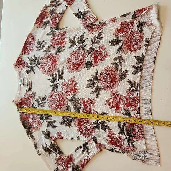 Show Me Your Mumu Bonfire Oversized Floral Rose Sweater small