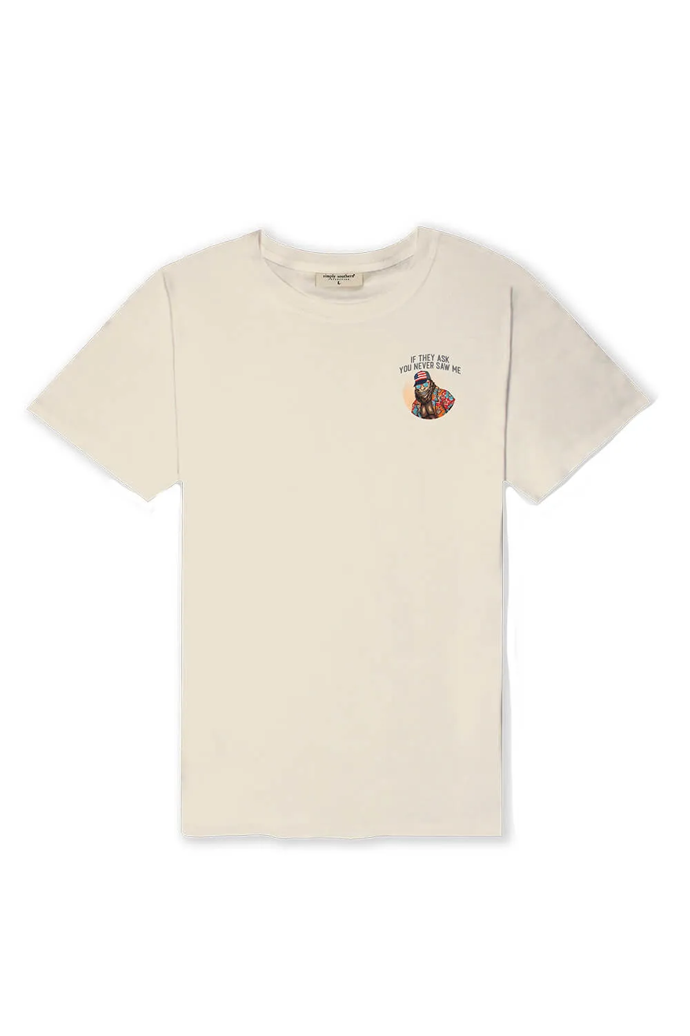 Simply Southern Bigfoot T-Shirt for Men in Light Beige | MN-SS-BIGFOOT-WISP-S