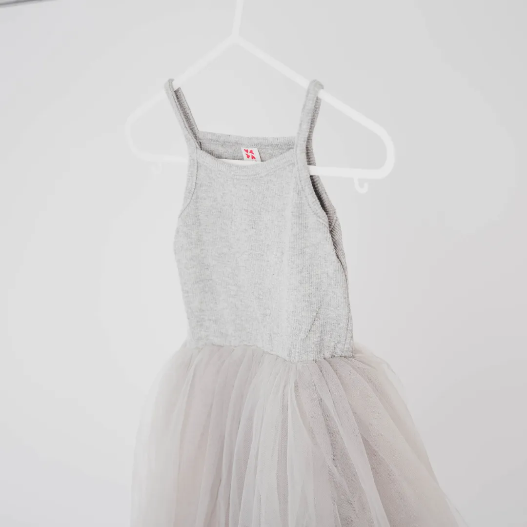Strappy Tulle Tutu Dress - Grey