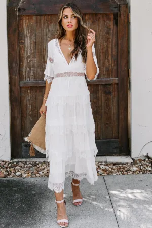 Swiss Dot Lace Layered Dress