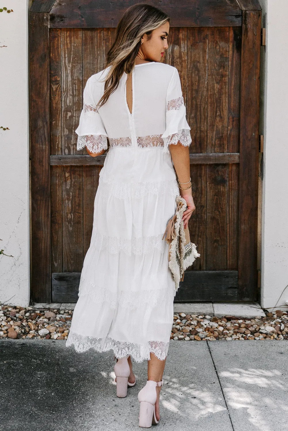 Swiss Dot Lace Layered Dress