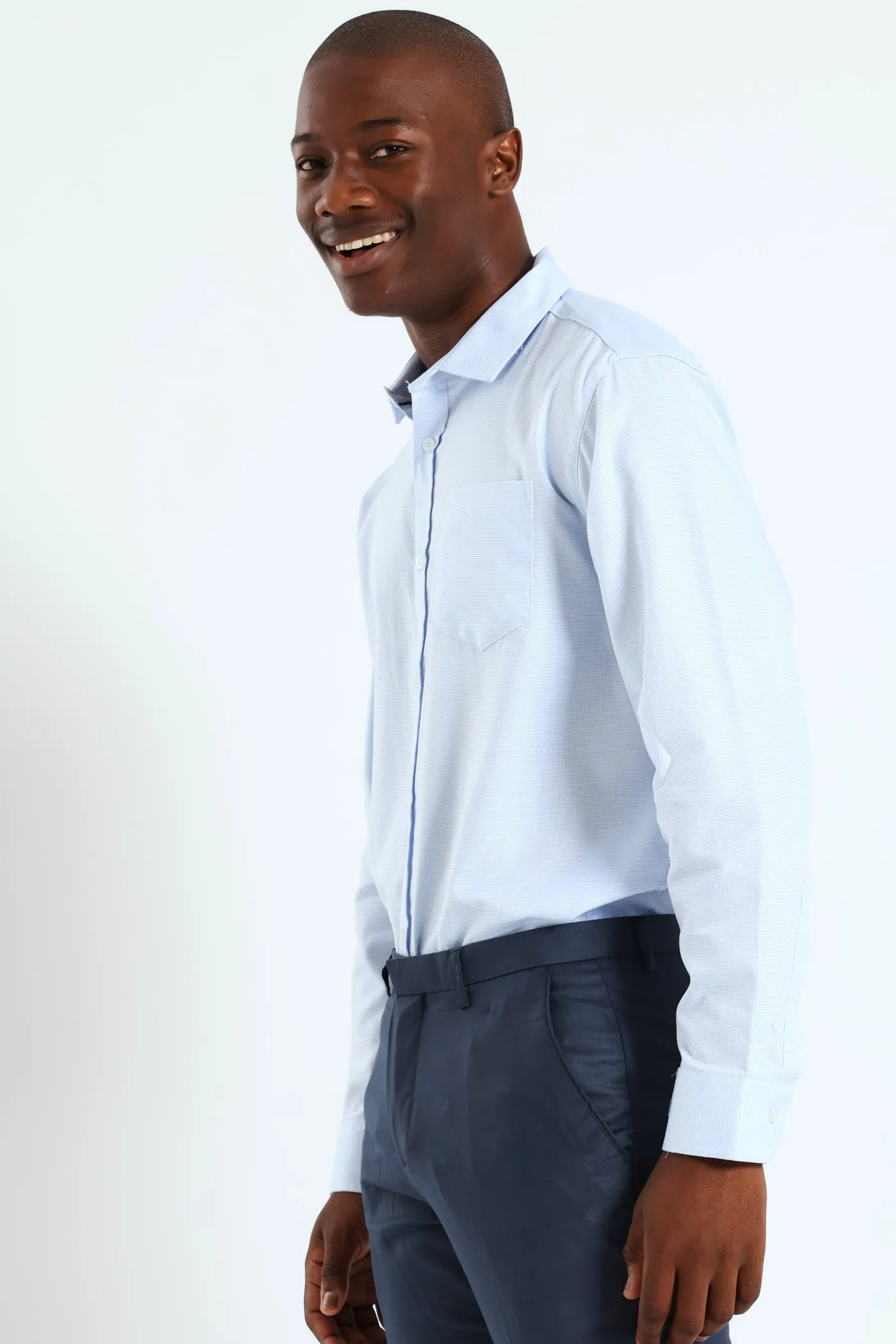 Textured Shirt - Light Blue