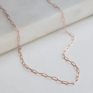 The Drawn Cable Link Chain Necklace | 14K Rose Gold