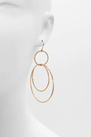 Three Layer Hoop Earrings
