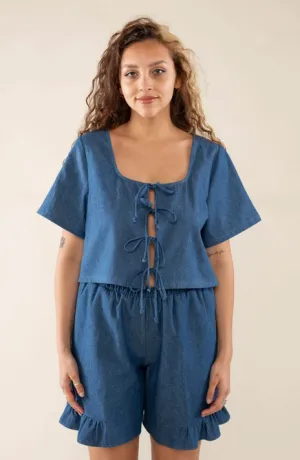 Tied Up Denim Top