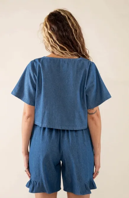 Tied Up Denim Top
