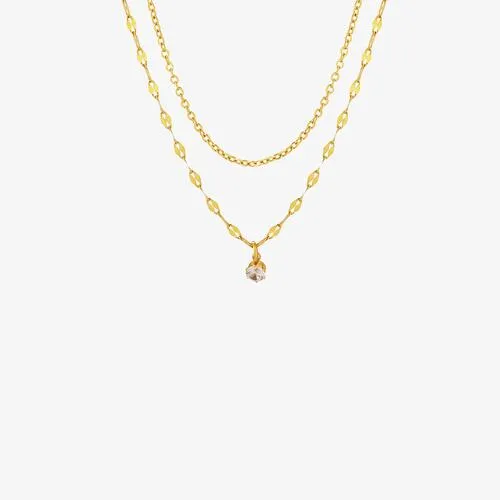 Titanium Steel Double-Layered Necklace