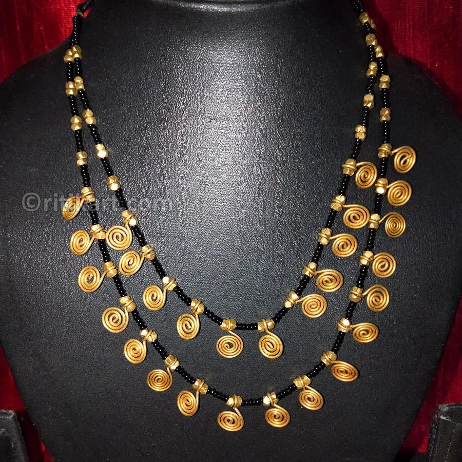 Tribal Two Layered Dhokra Necklace