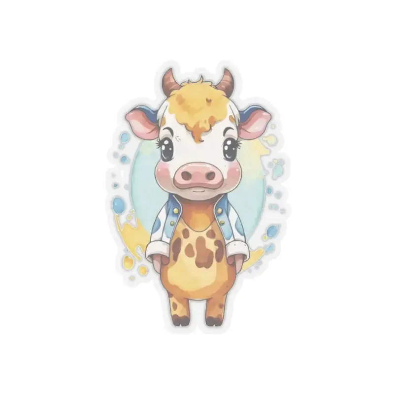 Udderly Adorable Cow Jacket Stickers Elevate Outfit