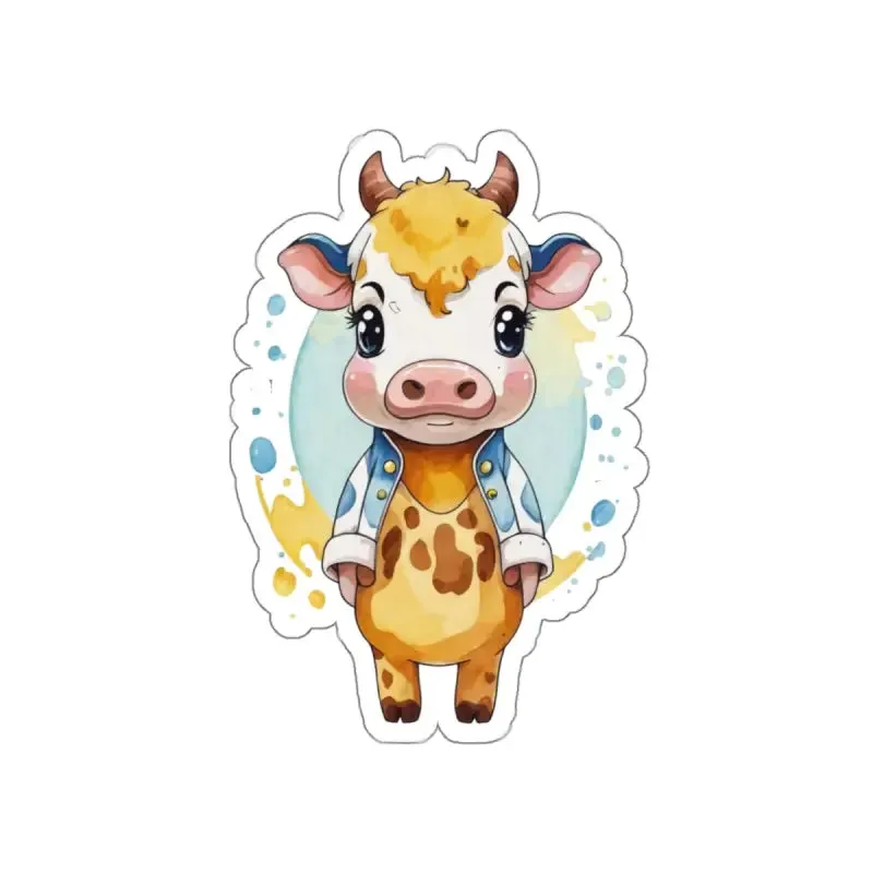 Udderly Adorable Cow Jacket Stickers Elevate Outfit
