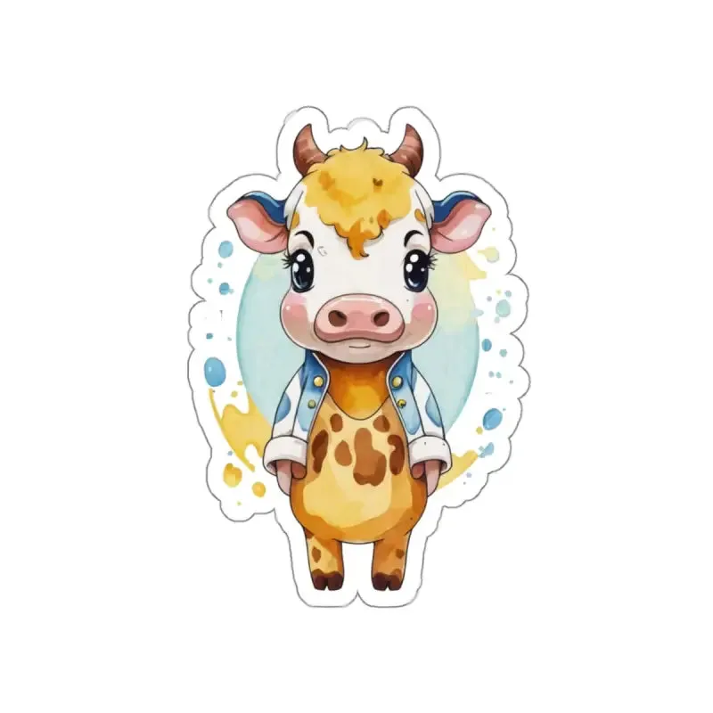 Udderly Adorable Cow Jacket Stickers Elevate Outfit