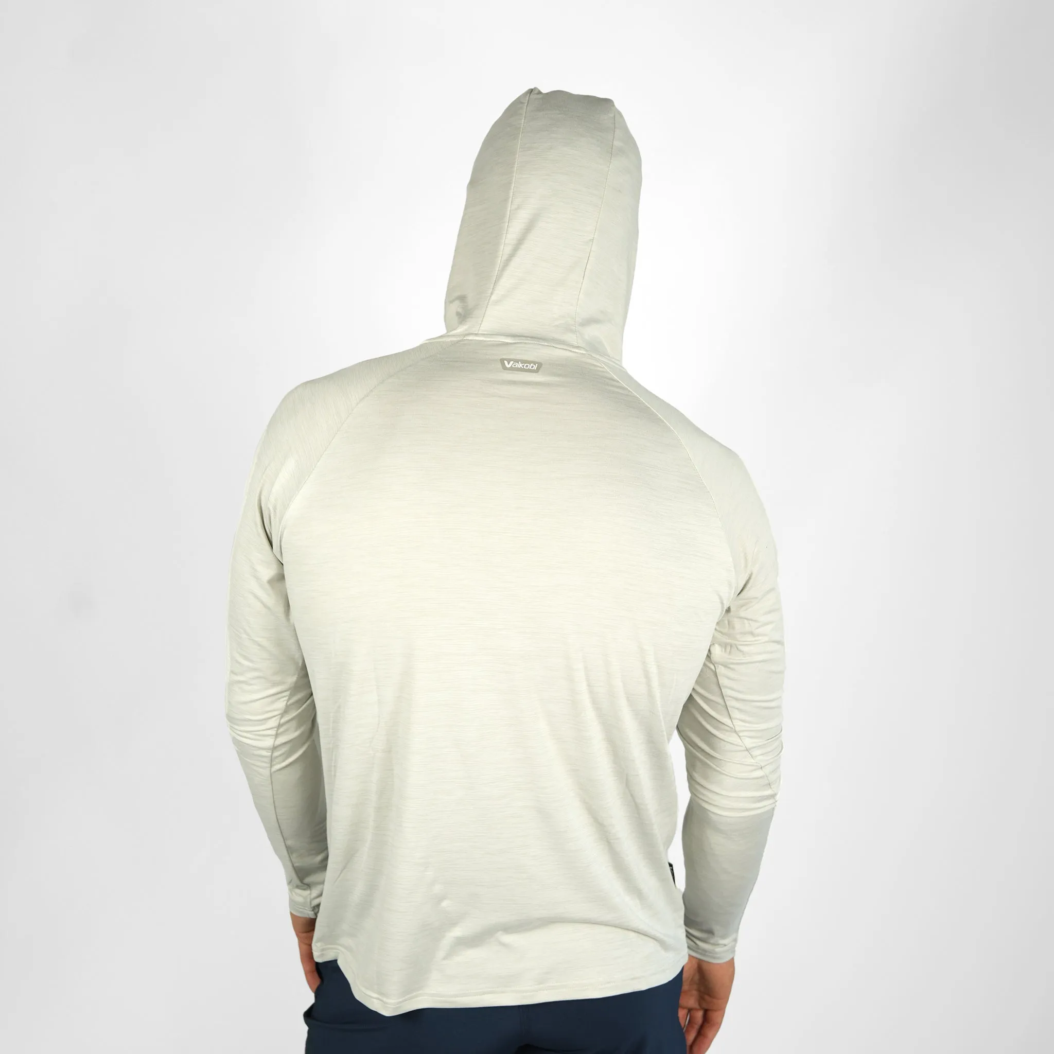 VAIKOBI UV PERFORMANCE HOODED TECH TOP - SILVER