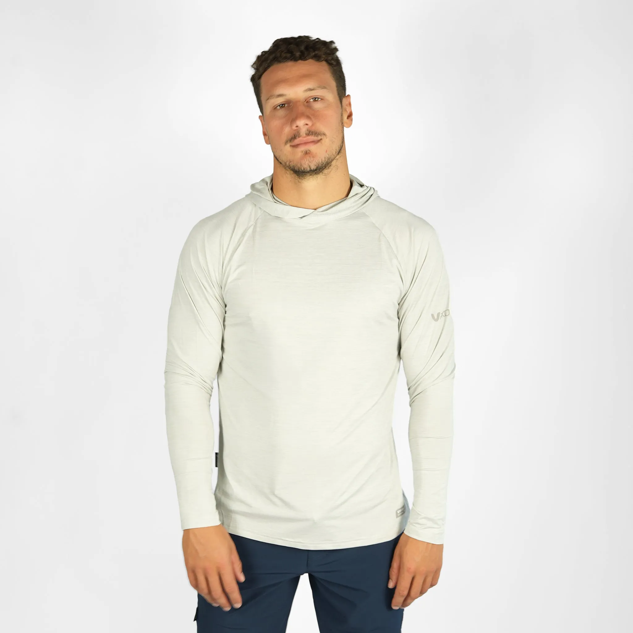 VAIKOBI UV PERFORMANCE HOODED TECH TOP - SILVER