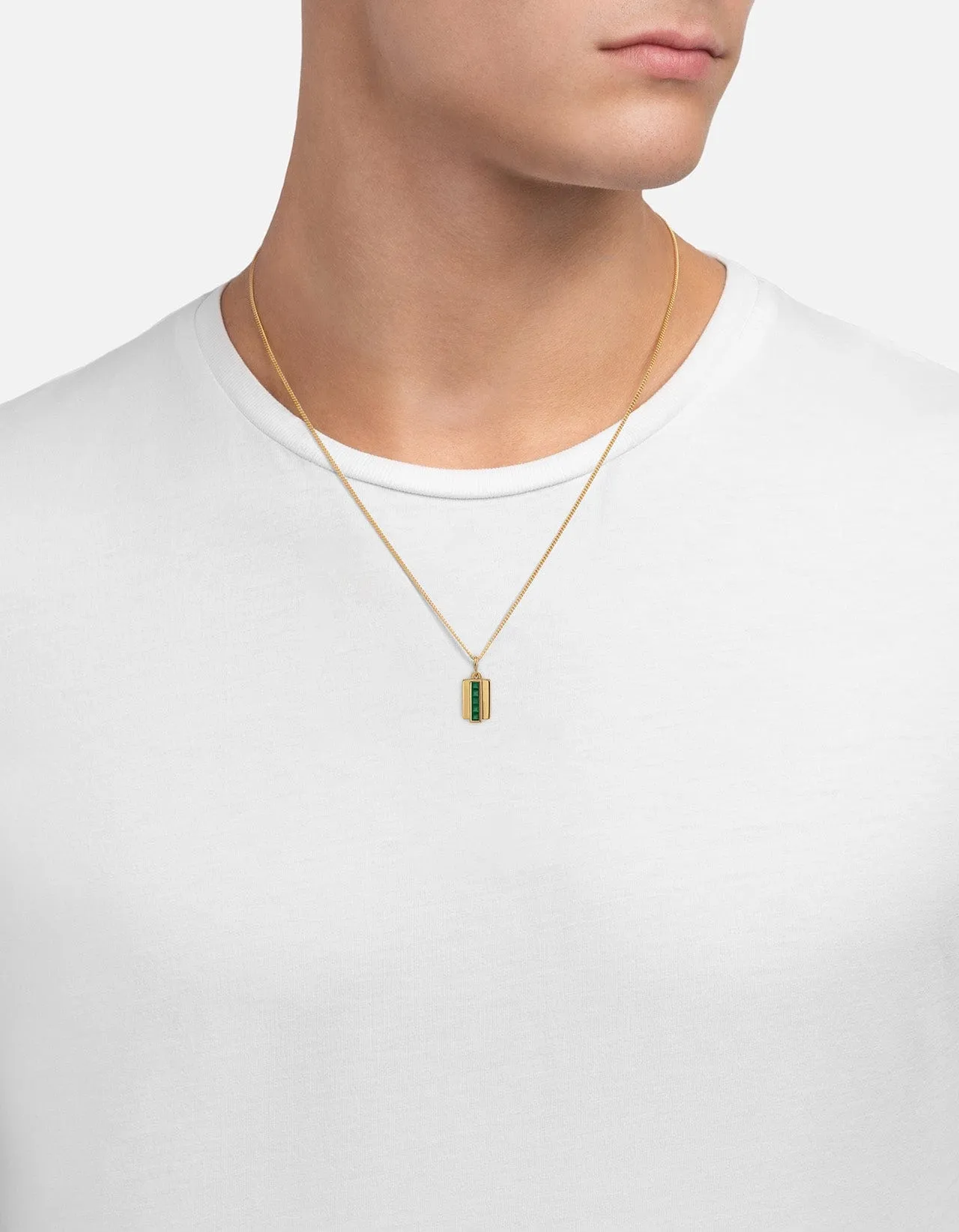 Vertigo Agate Necklace, Gold Vermeil