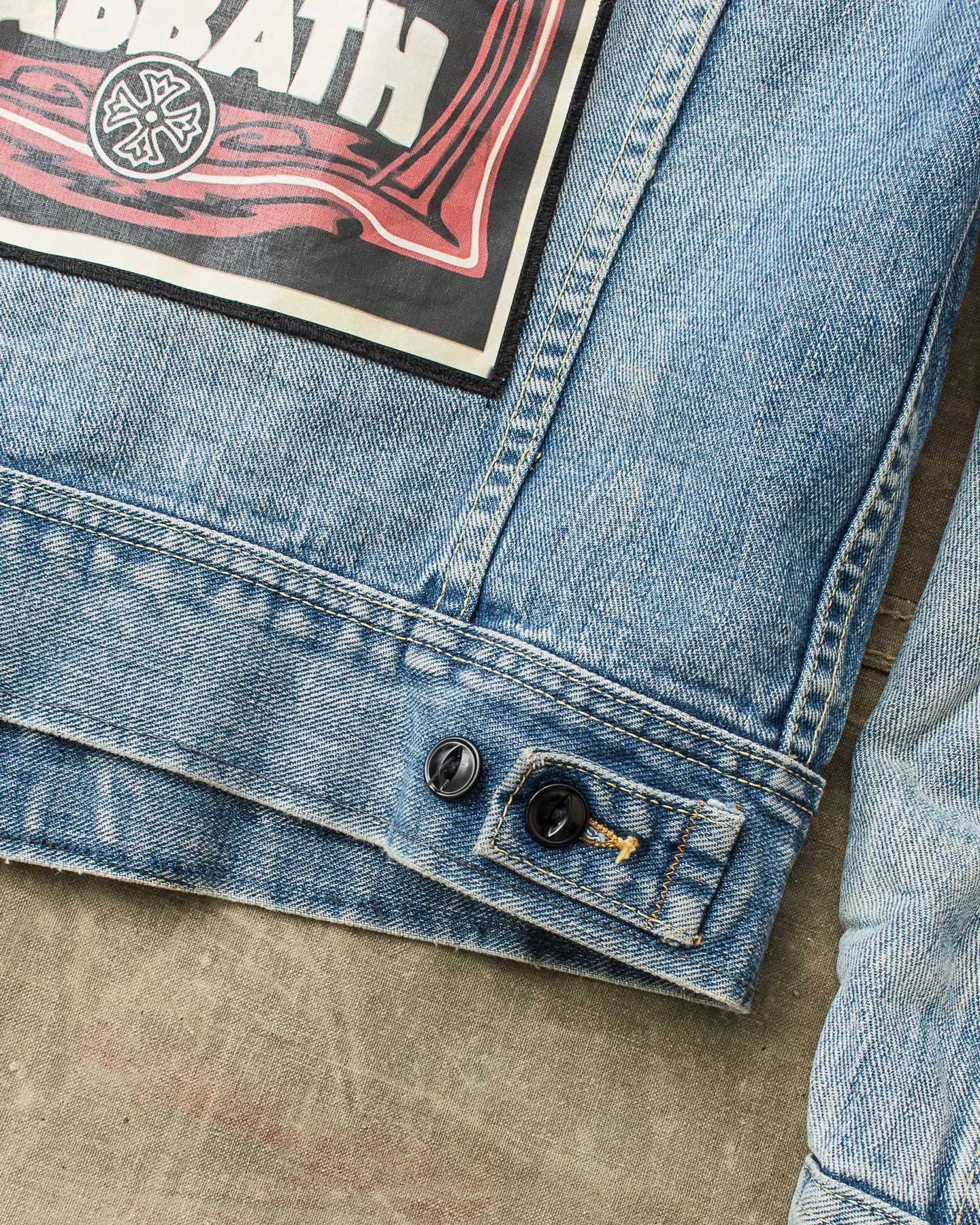 Vintage Lee Riders Made in USA "Black Sabbath" Denim Jacket
