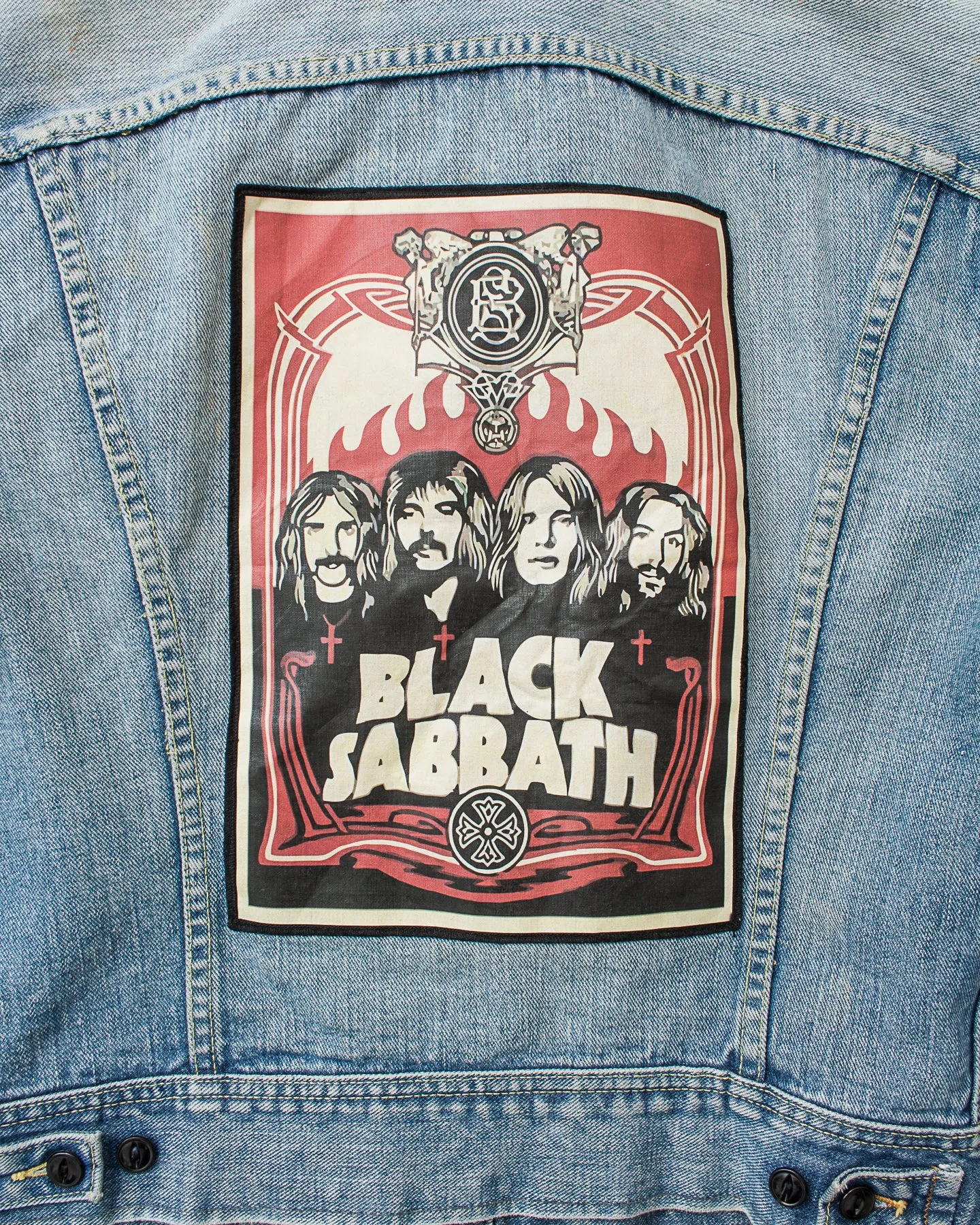 Vintage Lee Riders Made in USA "Black Sabbath" Denim Jacket