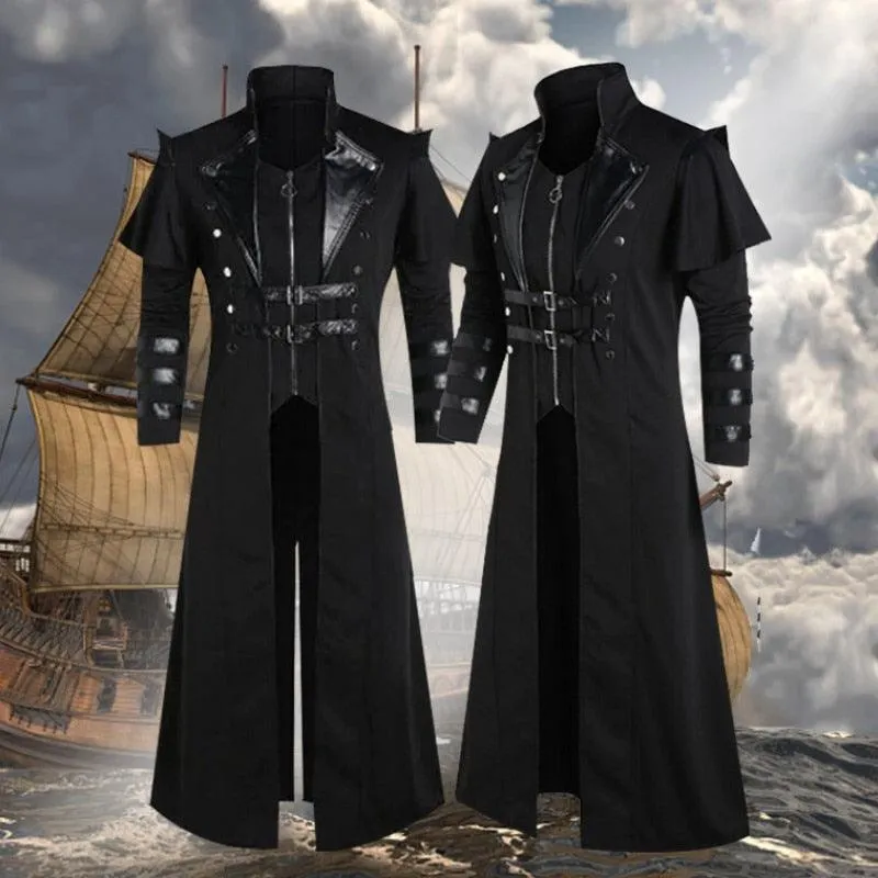 Vintage  Medieval Steampunk Assassin Elves Long Split