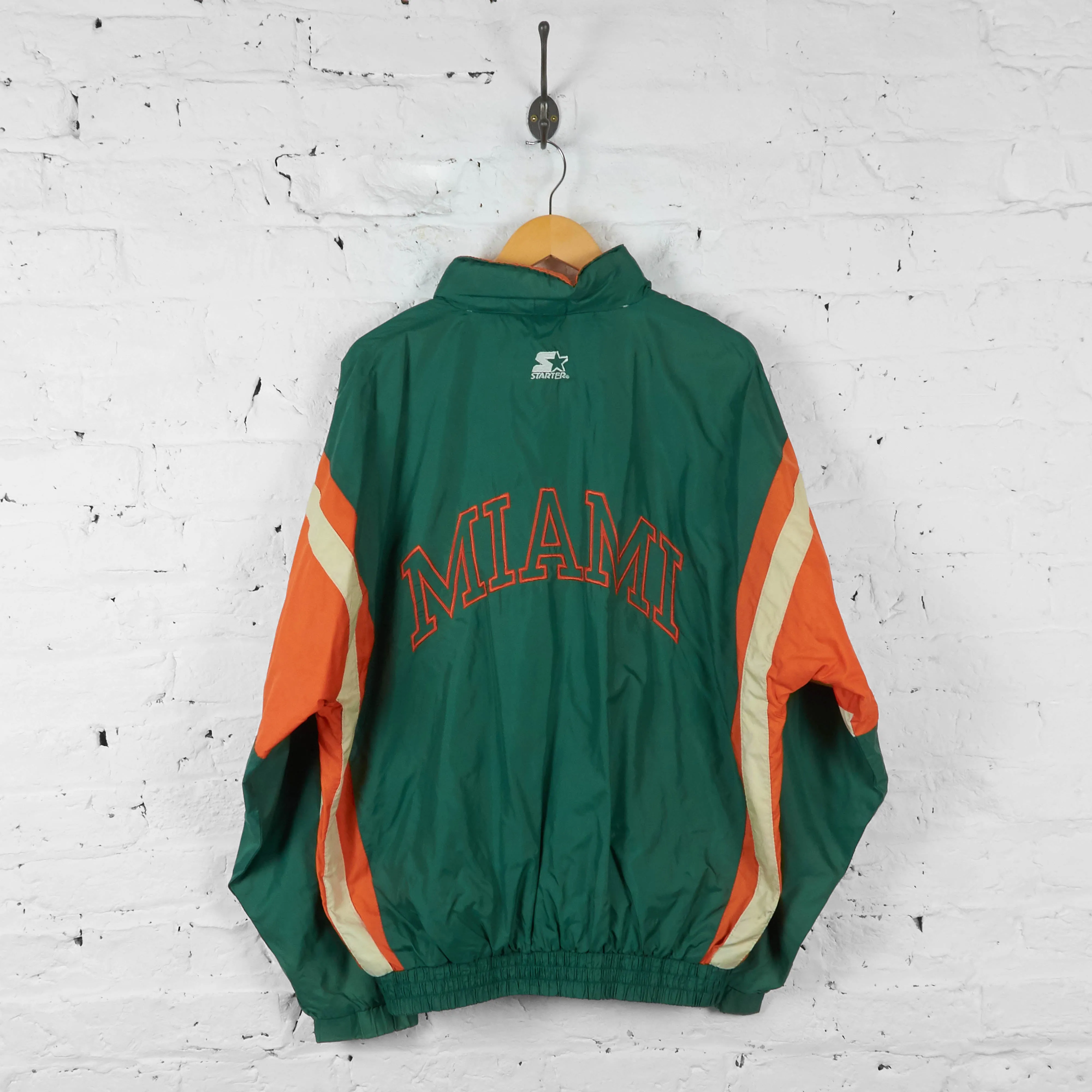Vintage Miami Hurricanes Starter Jacket - Green - XL