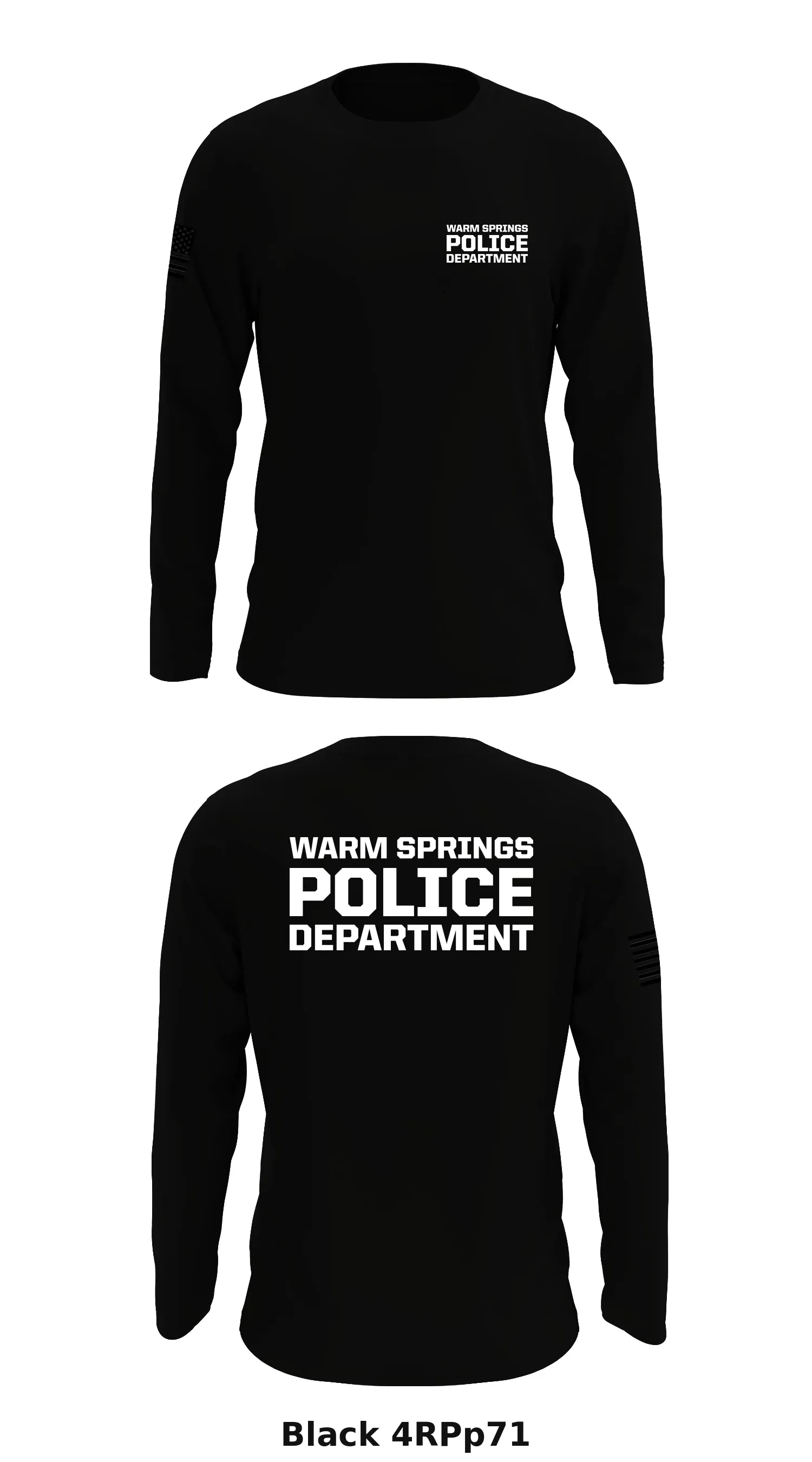 Warm Springs Police Department  Store 1 Core Men's LS Performance Tee - 4RPp71
