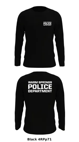 Warm Springs Police Department  Store 1 Core Men's LS Performance Tee - 4RPp71