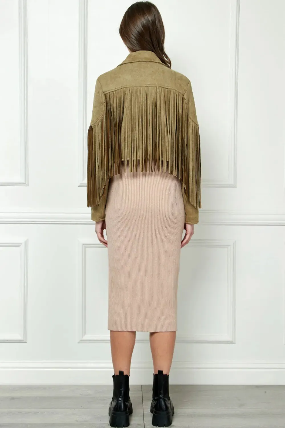 Wild Heart Suede Fringe Moto Jacket