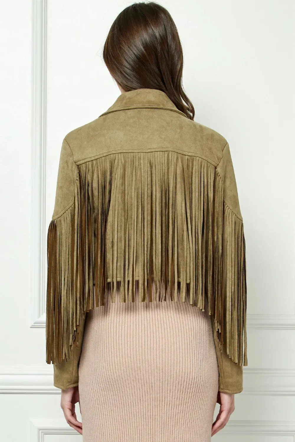 Wild Heart Suede Fringe Moto Jacket
