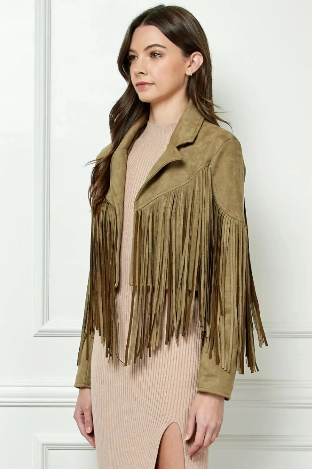 Wild Heart Suede Fringe Moto Jacket