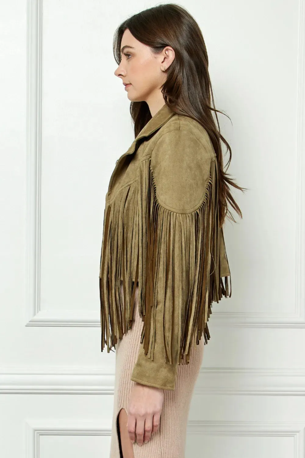 Wild Heart Suede Fringe Moto Jacket