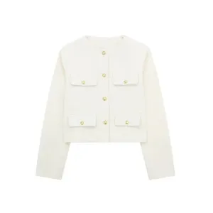 Women's Elegant Vintage Cropped Jacket | Spring