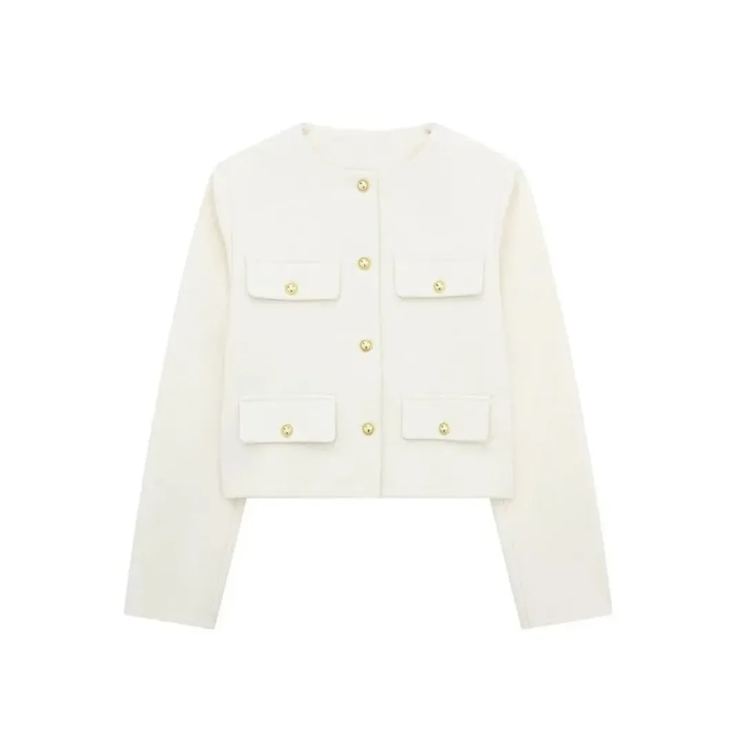 Women's Elegant Vintage Cropped Jacket | Spring