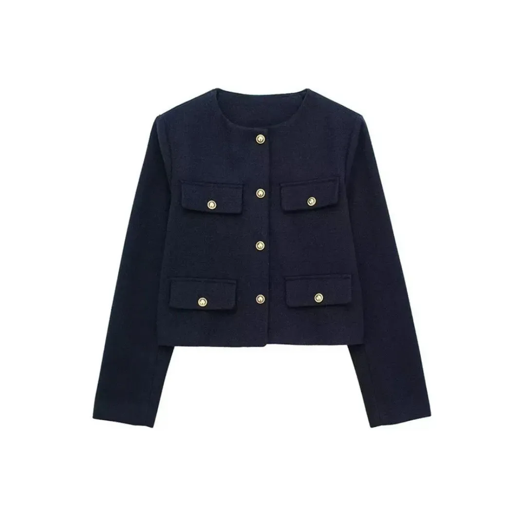 Women's Elegant Vintage Cropped Jacket | Spring
