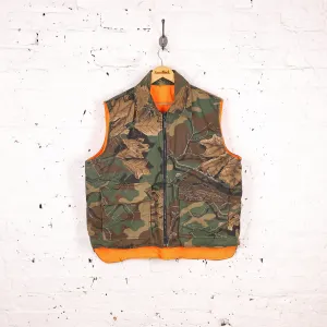 Woodland Camouflage Shooting Jacket Gilet - Green - XL