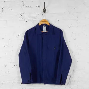 Worker Chore Jacket Over Shirt - Blue - L