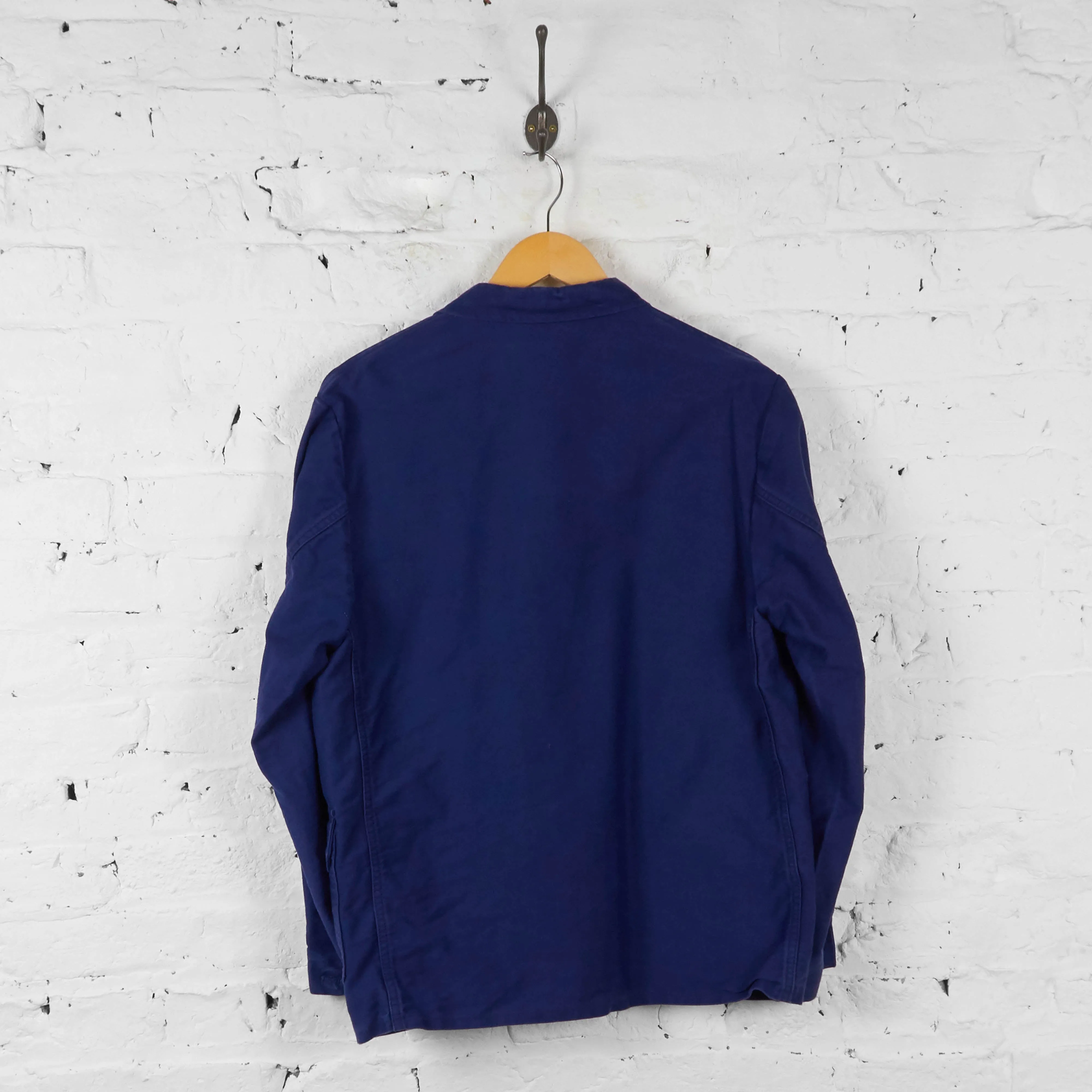 Worker Chore Jacket Over Shirt - Blue - L