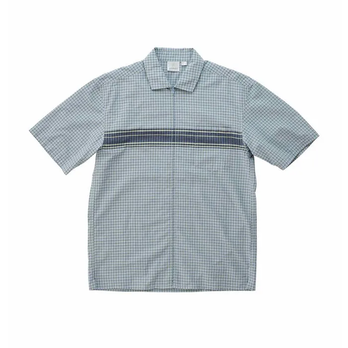 ZIP UP WAVE SHIRT BLUE