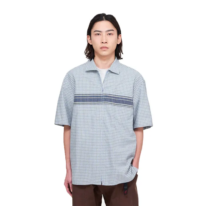 ZIP UP WAVE SHIRT BLUE